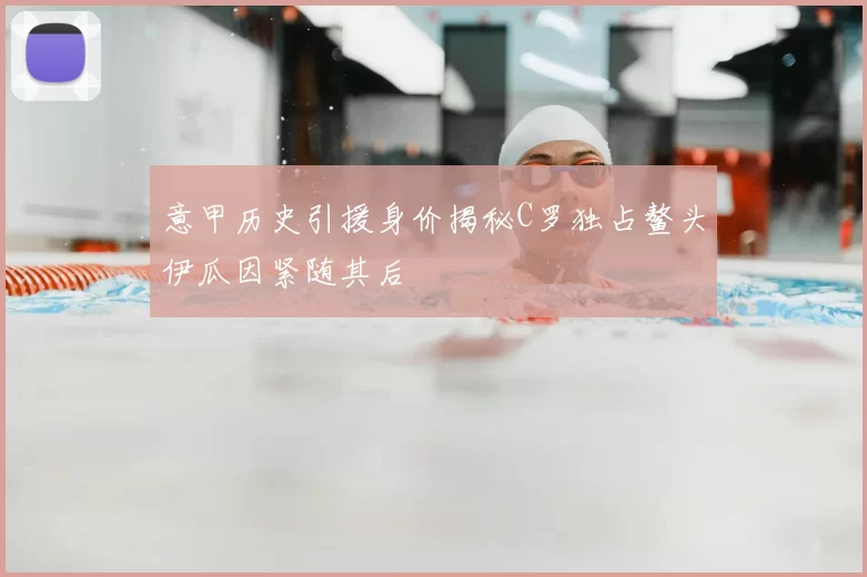 意甲历史引援身价揭秘C罗独占鳌头伊瓜因紧随其后