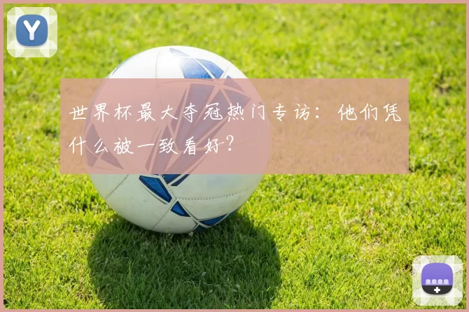 世界杯最大夺冠热门专访:他们凭什么被一致看好?
